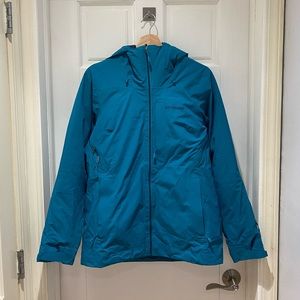 Patagonia Women Powder Bowl Blue Insulated Goose Down Jacket Size Small